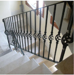 Wrought, iron, stair, railing, 